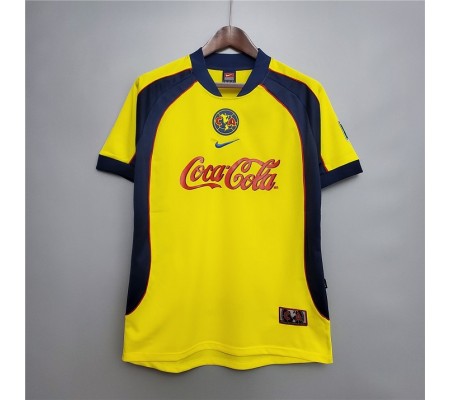 Club America 01/02 Home Yellow Soccer Jersey